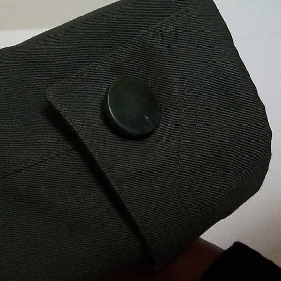 J Gallery Green Women's Trench Coat Size:14 - Picture 4 of 11